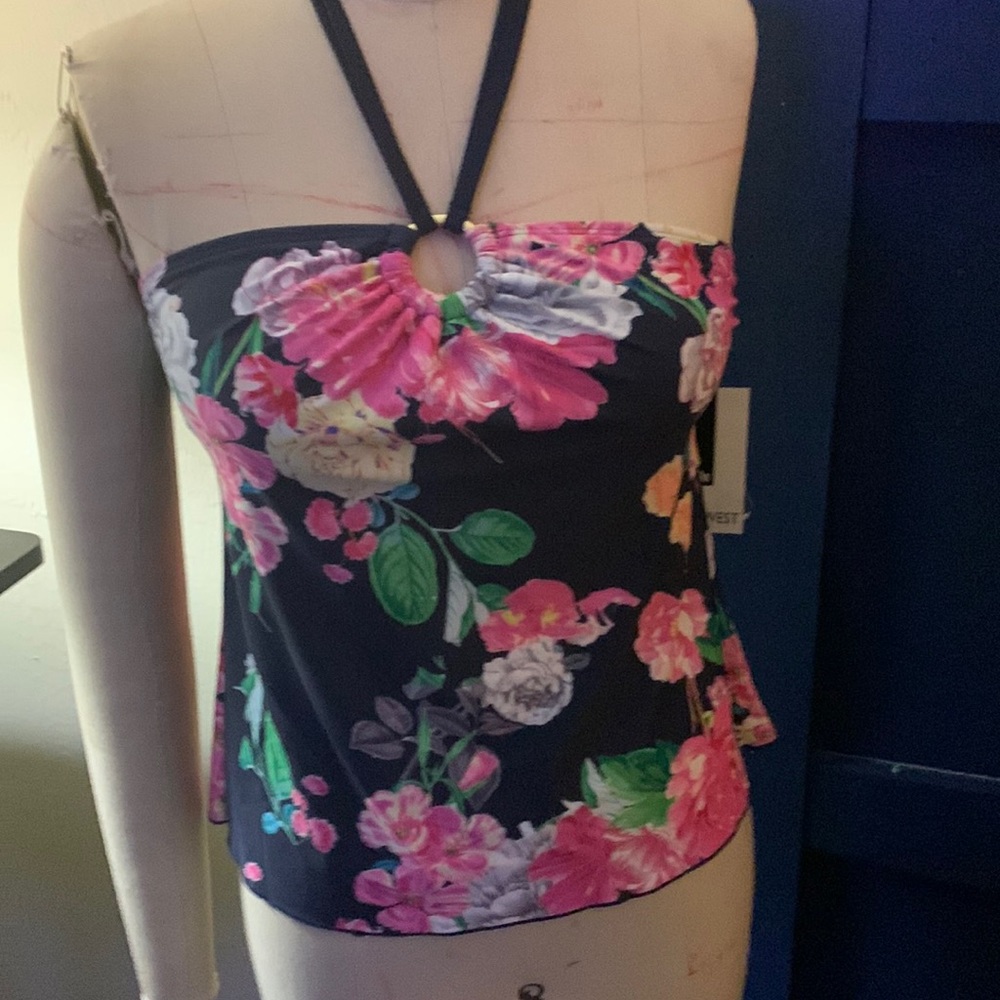 Nine West swim suit top, floral sm